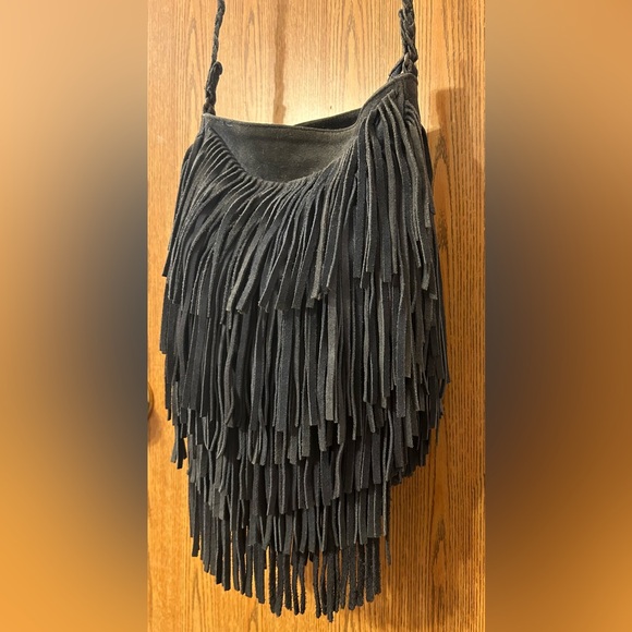 Urban Outfitters Genuine Cow Suede Fringe Crossbody Bag - Picture 3 of 10